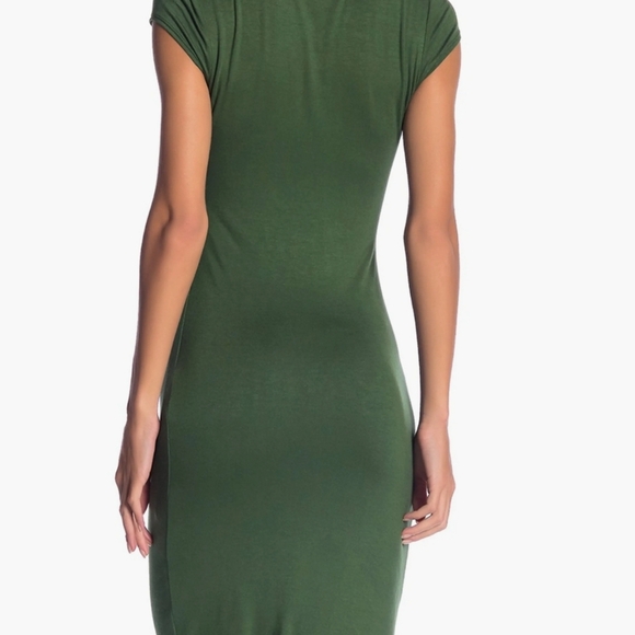 GREY Slip On Cap Sleeves Midi dress Velvet Torch M - Picture 2 of 9